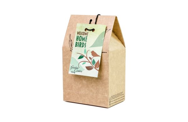 Vogelfutter To-Go, Werbekarte