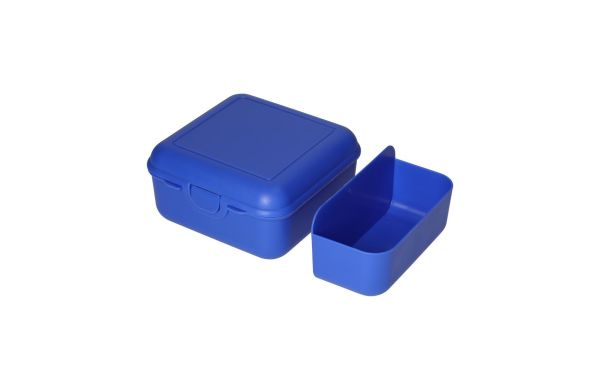 Vorratsdose "Cube" deluxe, mit Trennschale, blau