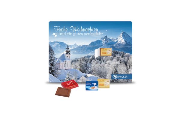 Wand-Adventskalender Lindt Exklusiv Inlay aus 100% recyceltem Material