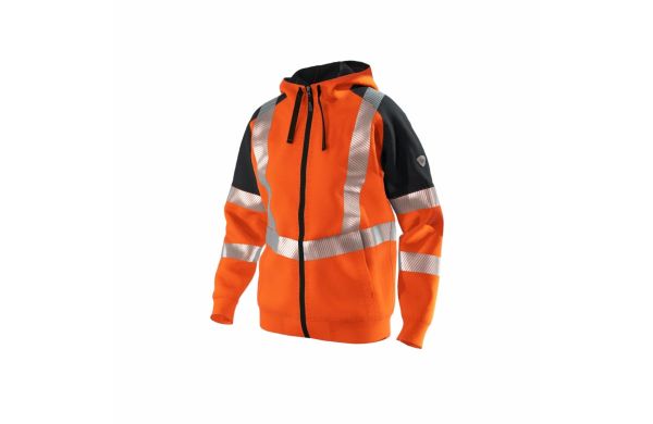 Warnschutz Kapuzen-Sweatjacke 2138-873 warnorange-anthrazit XS