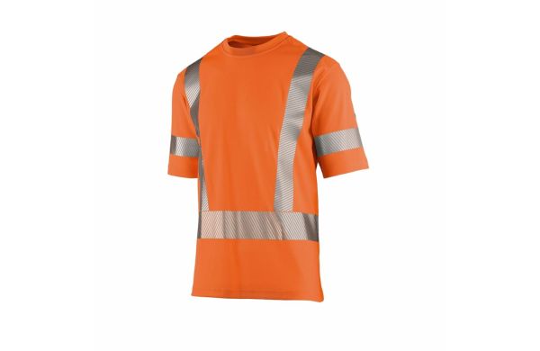 Warnschutz-T-Shirt mit aermel-Reflexstreifen 2136-261 warnorange XS