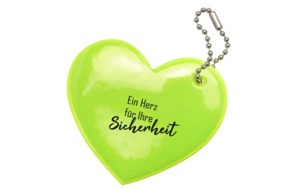 Weich-Reflektor Herz_ neongelb