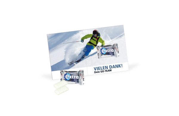 Werbe Fruchtgummi Paperbox Mit Einleger - Weihnachten Klimaneutral FSC