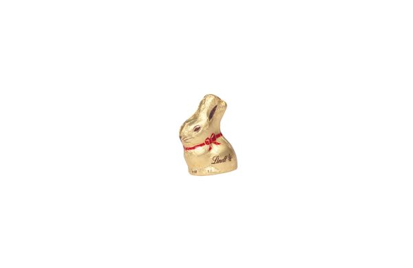 Werbekartonage mit Goldhase, 10 g