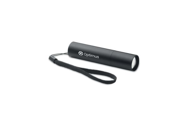 ALUMINATE Wiederaufladbare Taschenlampe, schwarz