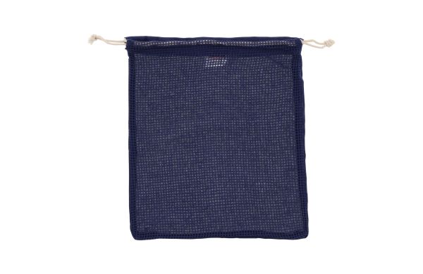 Wiederverwendbare Lebensmitteltasche OEKO-TEX® Baumwolle 25x30cm, dunkelblau