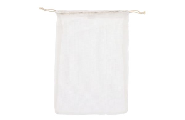 Wiederverwendbare Lebensmitteltasche OEKO-TEX® Baumwolle 30x40cm, weiss