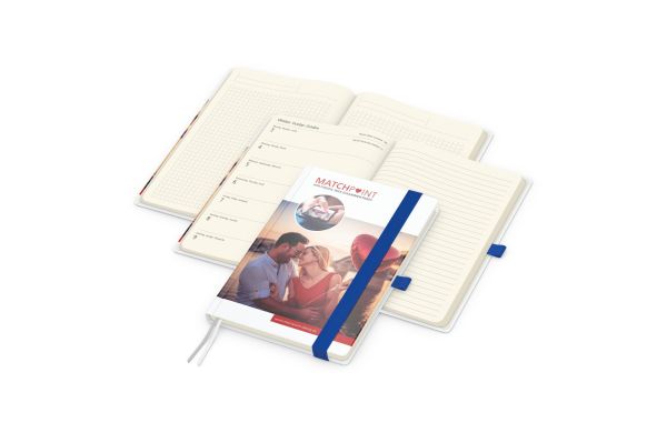 Wochenkalender links und Notizen rechts Match-Hybrid Papier-Hardcover A5 - Papier gloss