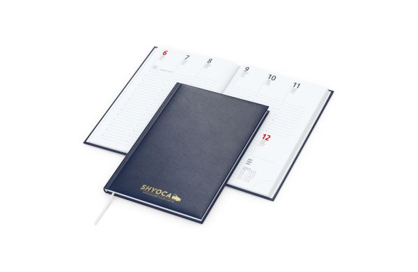 Wochenkalender Prestige A5 Kunstleder-Hardcover robust - Prägung