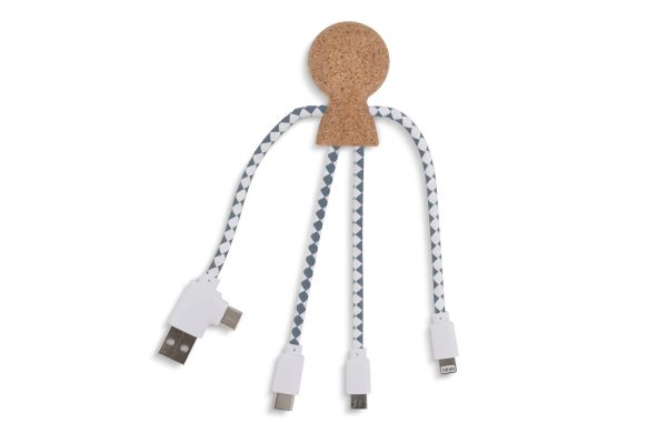 Xoopar Mr. Bio Cork Charging Cable, natur