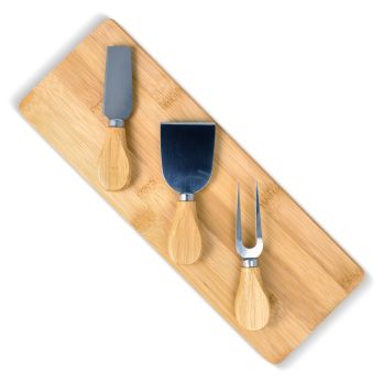 3er Bambus-Käse-Servier-Set