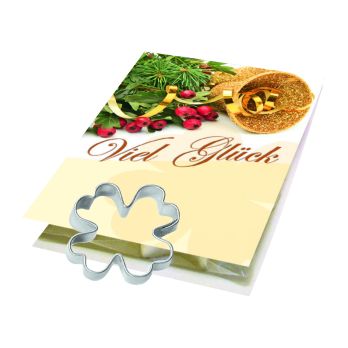 Klappkarte mit Ausstechform und Rezept