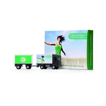 Bausatz in Geschenkverpackung "LKW mit Anhänger"