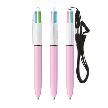 BIC® 4 Colours Fashion Kugelschreiber + Lanyard