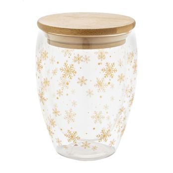 Bostro Weihnachts-Thermobecher aus Glas