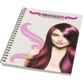 Desk-Mate® A5 recyceltes farbiges Notizbuch mit Spiralbindung