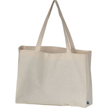 Große Baumwolltasche mit Fairtrade-Label