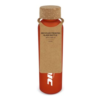 Gefrostete Flasche aus recyceltem Glas mit Korkdeckel 500ml