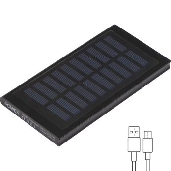 Solar Powerbank aus Metall 8.000mAh