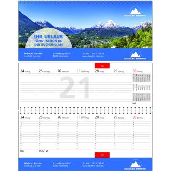 Quer-Terminplaner Business-Exclusiv 1 plus