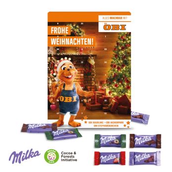 Wand-Adventskalender mit Milka Schokolade