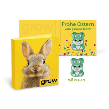 Werbe-Klappkarte Ostern Vegan