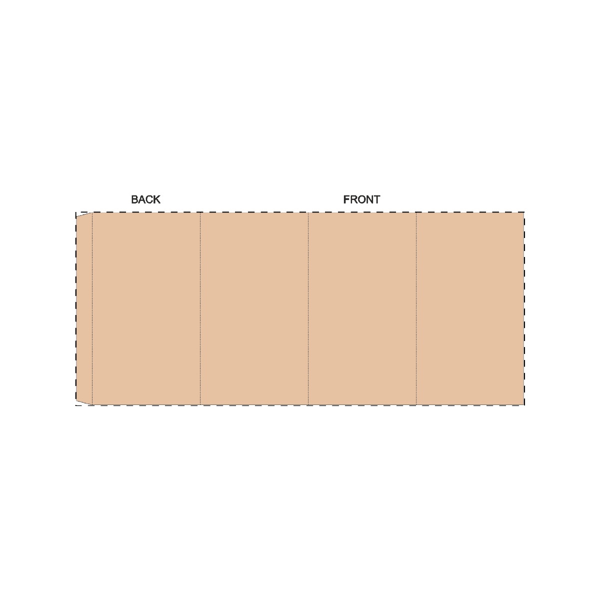 Maßgefertigte Kraft-Papierbanderole (370 x 159 mm)