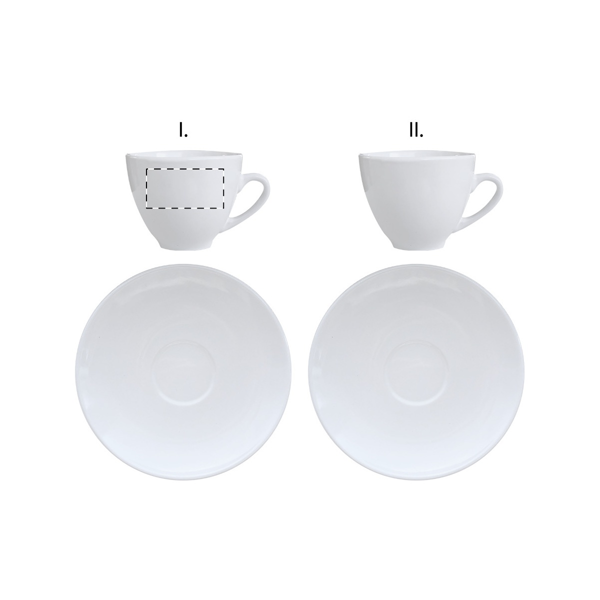 Tasse 1 - für Rechtshänder (30 x 20 mm)