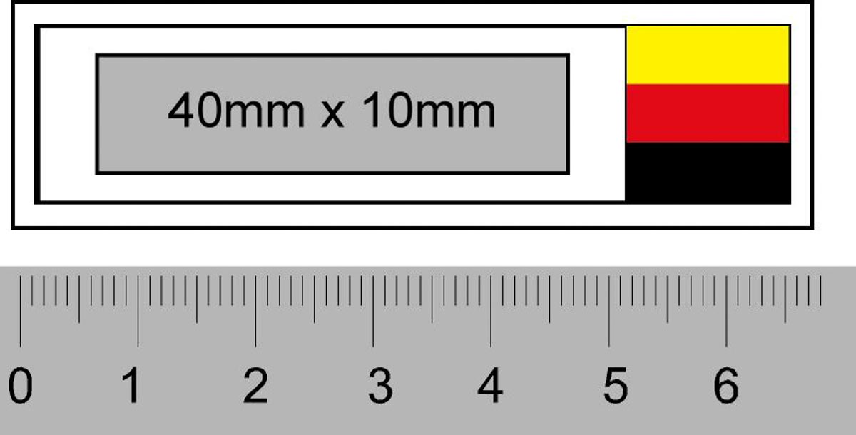 mittig (1x4 cm)