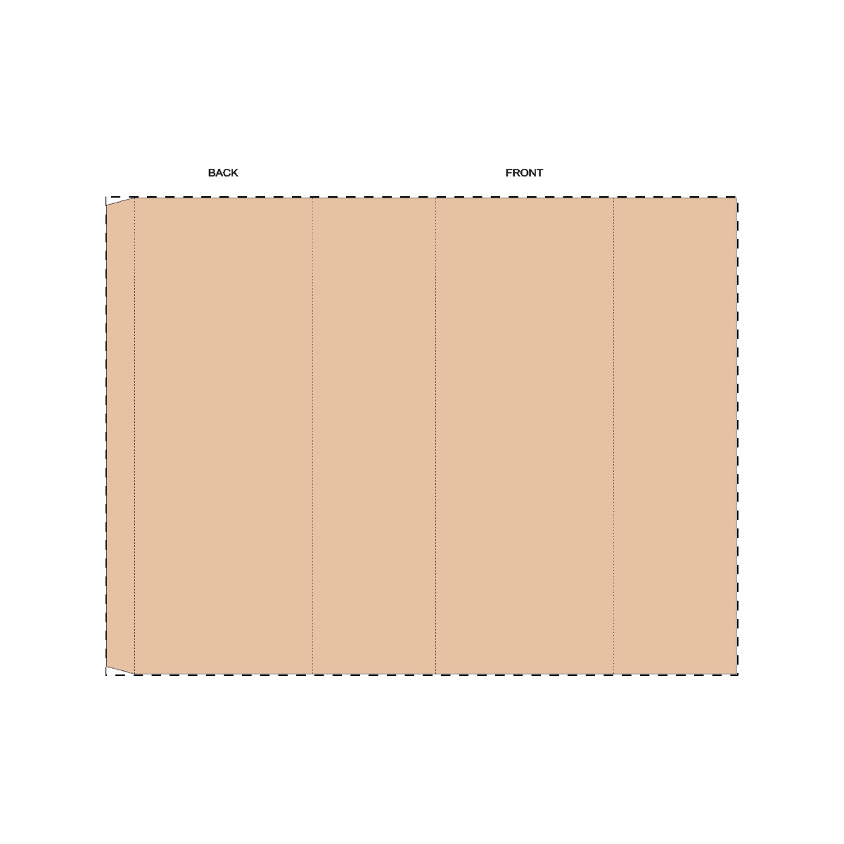 Maßgefertigte Kraft-Papierbanderole (359 x 271 mm)