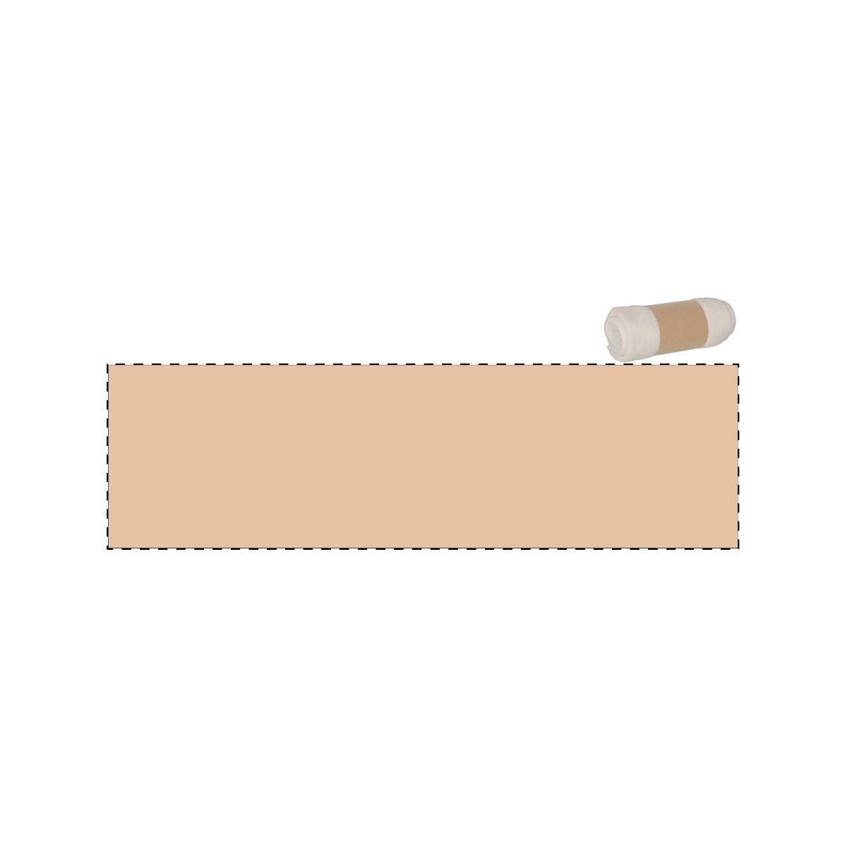 Maßgefertigte Kraft-Papierbanderole (240 x 70 mm)