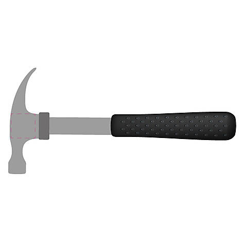 Hammer-Kopf (2,5 x 2,5 cm)