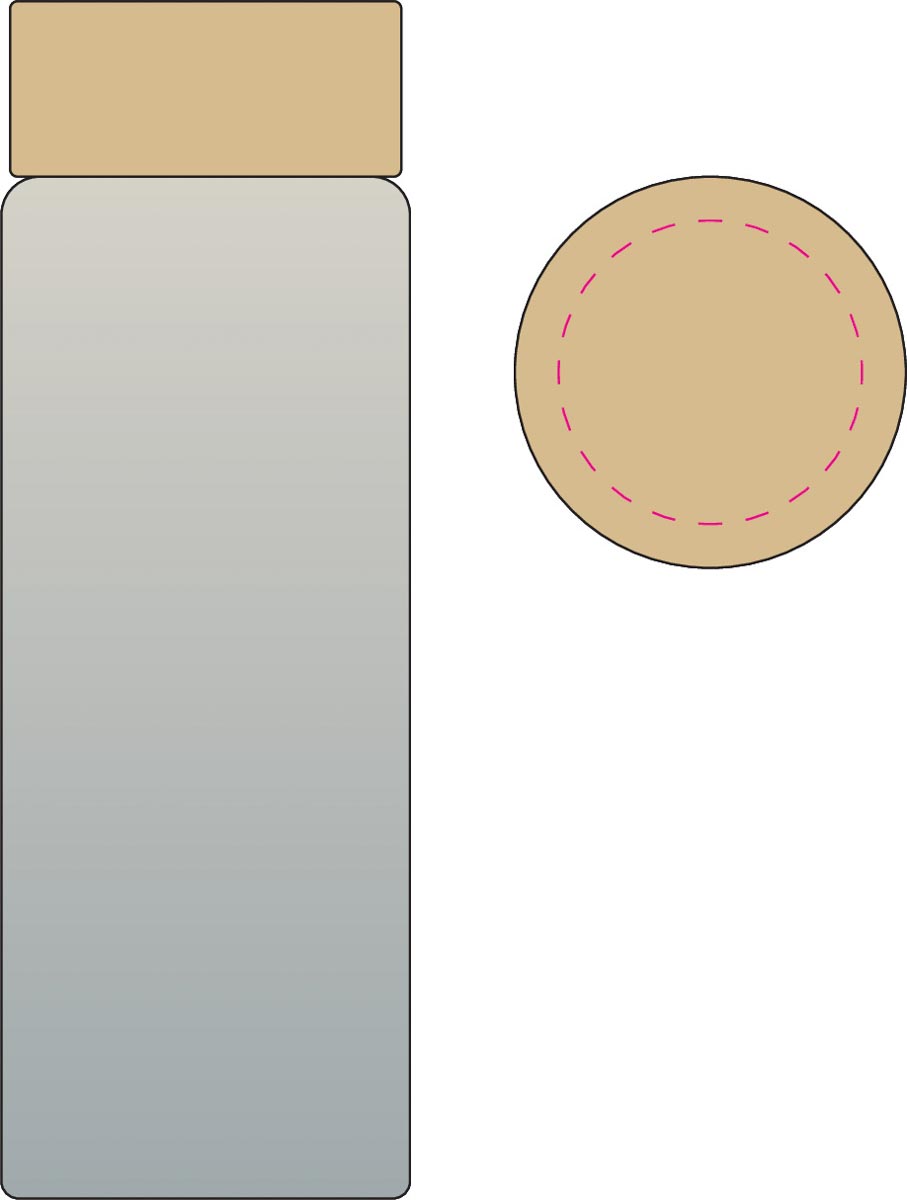 auf Deckel (Ø 5,2 cm)