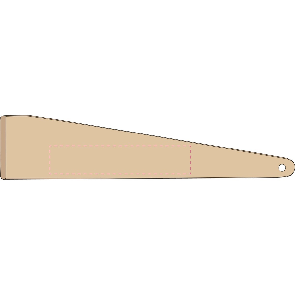 mittig auf Griff (40 x 200 mm)