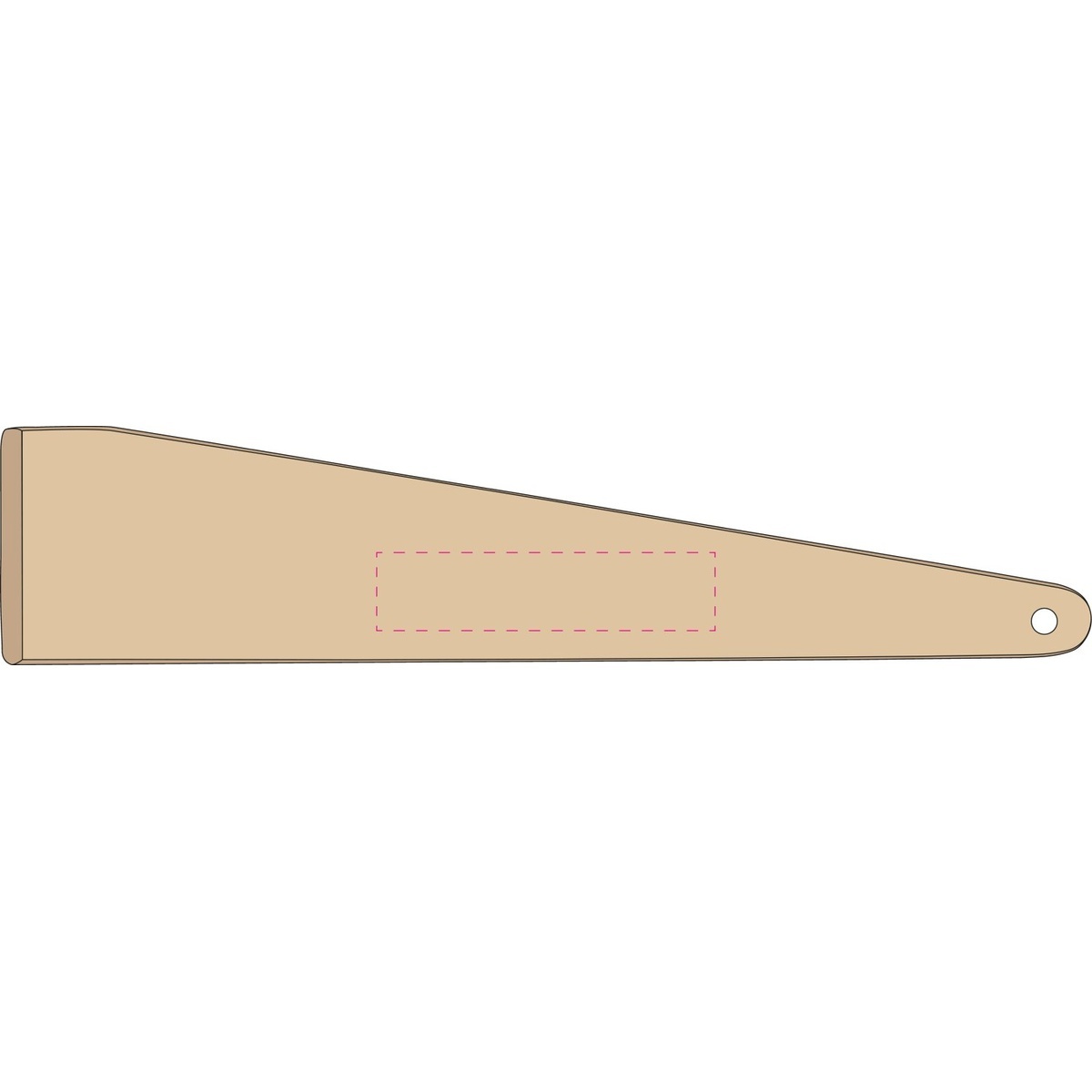 mittig auf Griff (30 x 130 mm)
