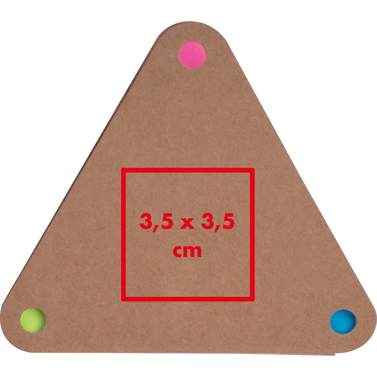 Auf der Vorderseite (3,5 x 3,5 cm)