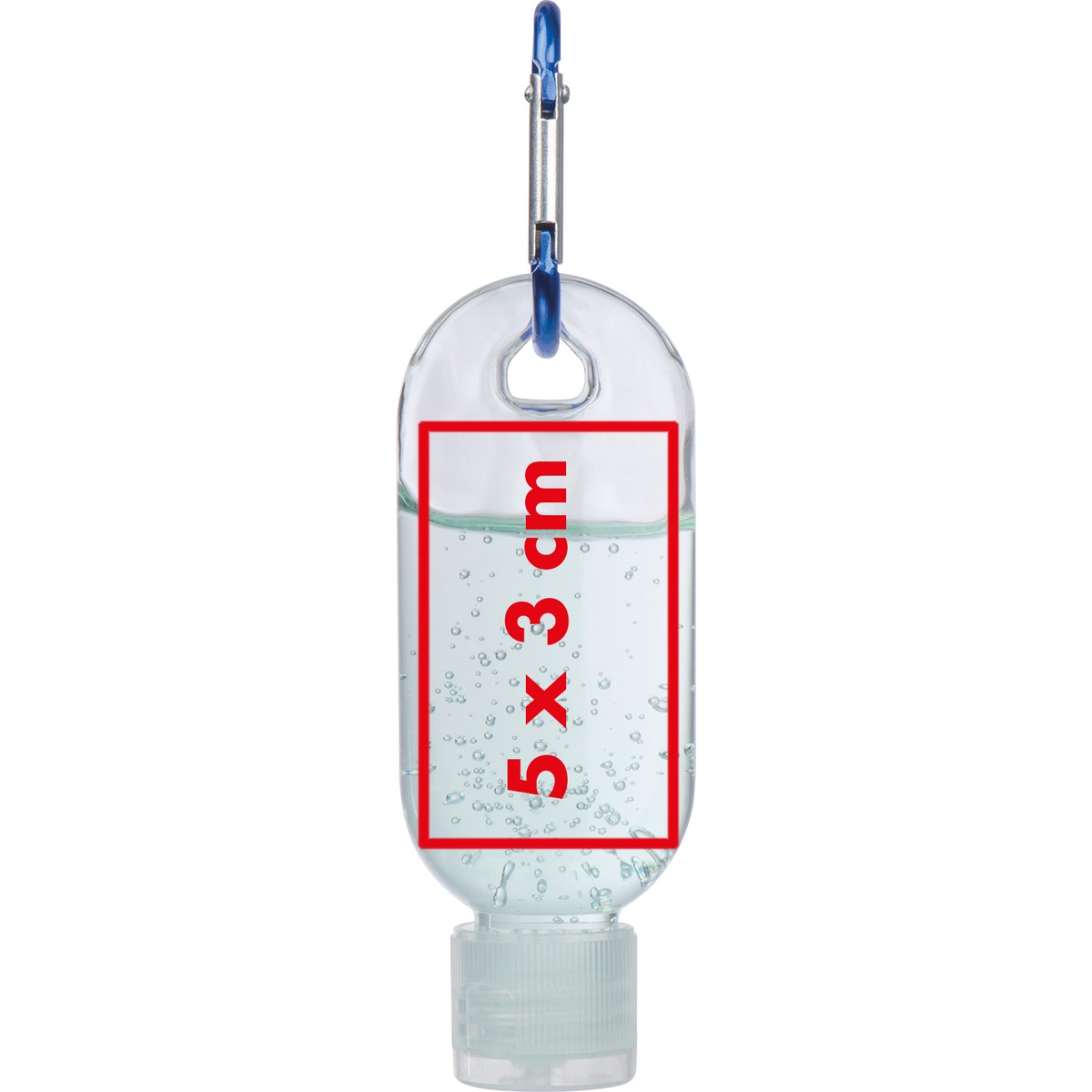 Auf der Vorderseite (5 x 3 cm)