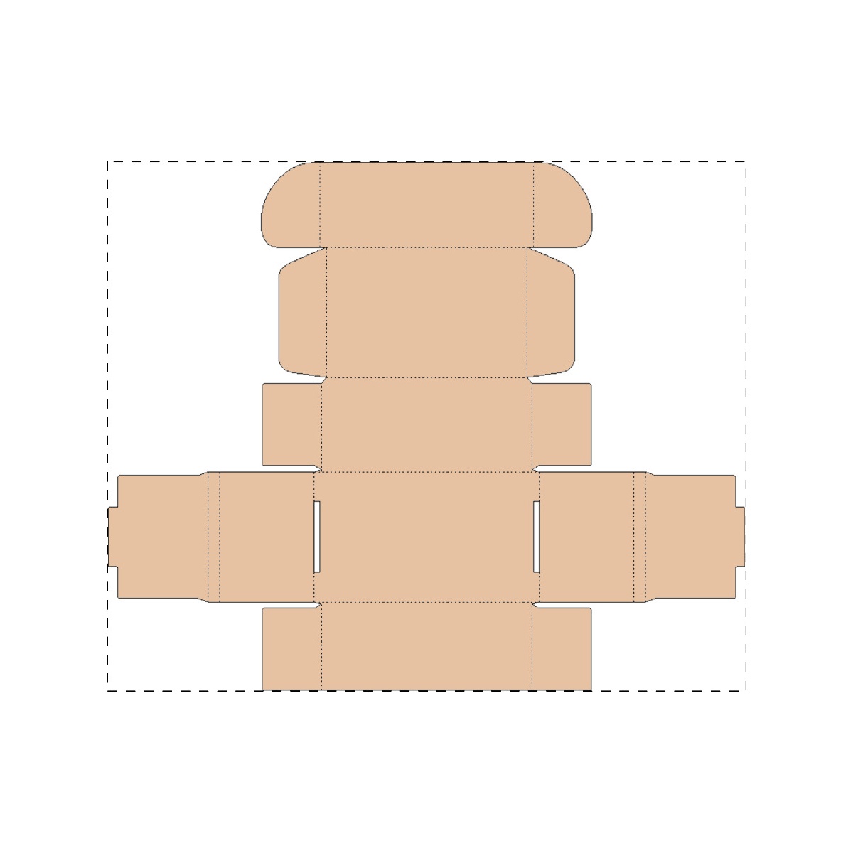 Maßgefertigter Kraft-Wellpappkarton (269 x 223 mm)