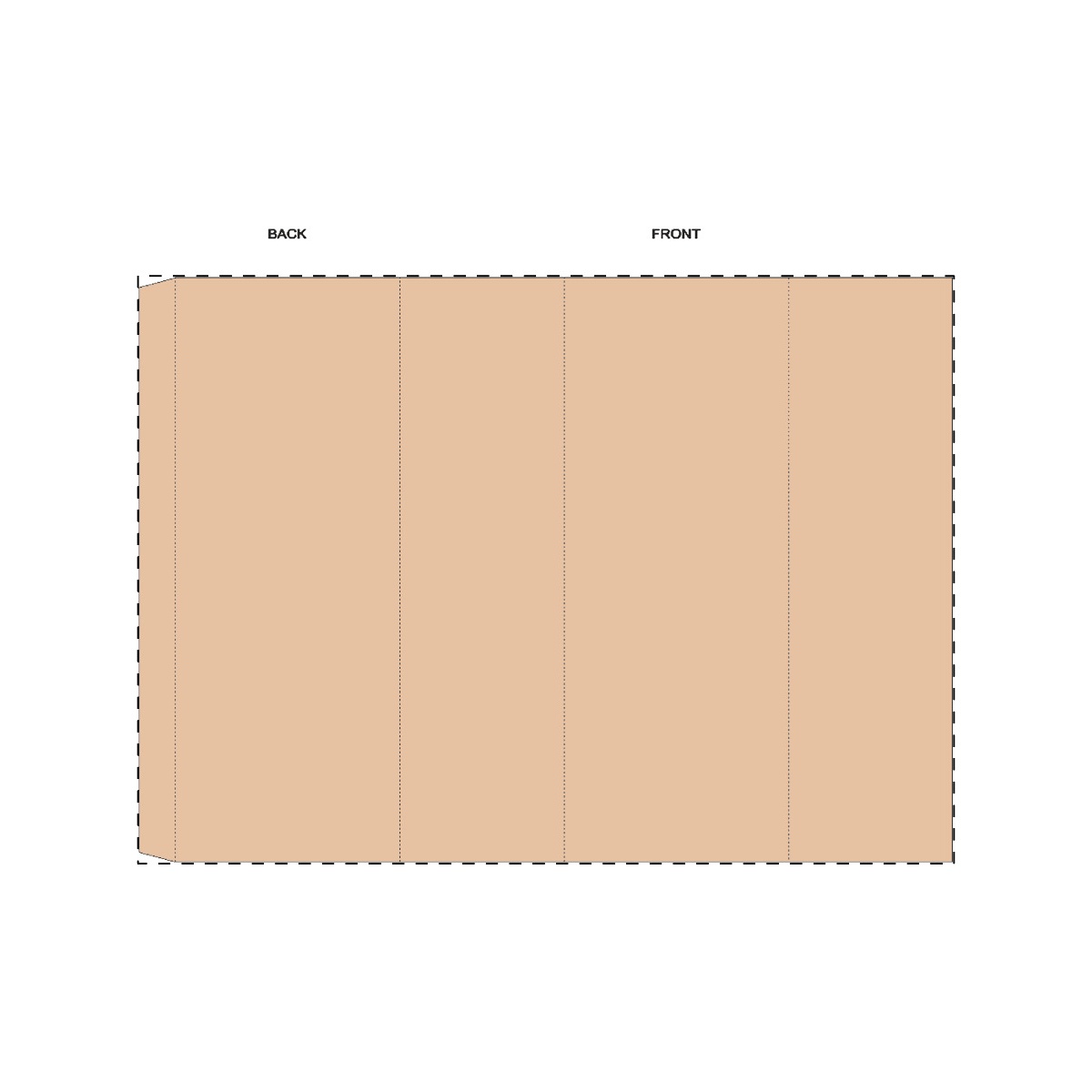Maßgefertigte Kraft-Papierbanderole (357 x 256 mm)
