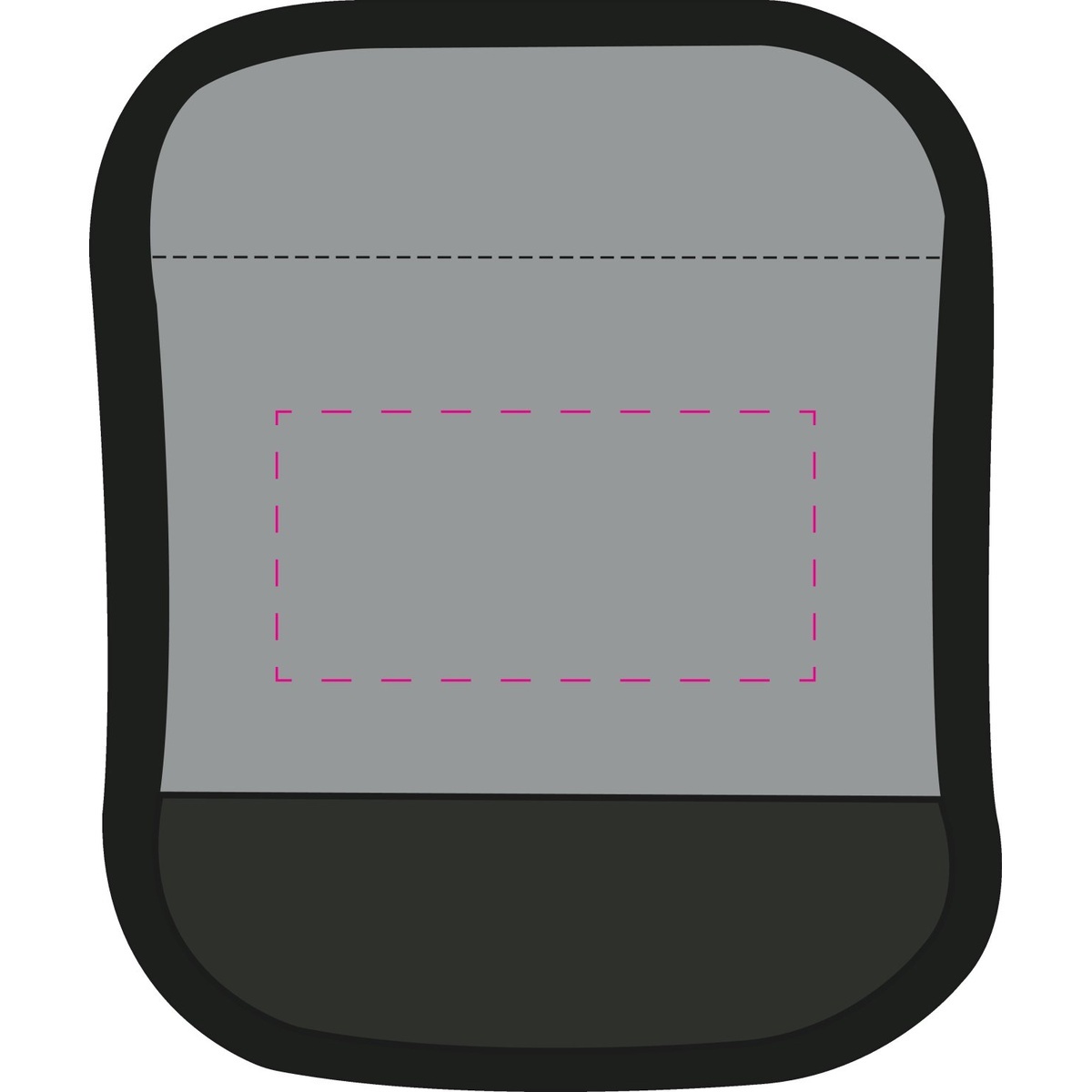 mittig (40 x 80 mm)
