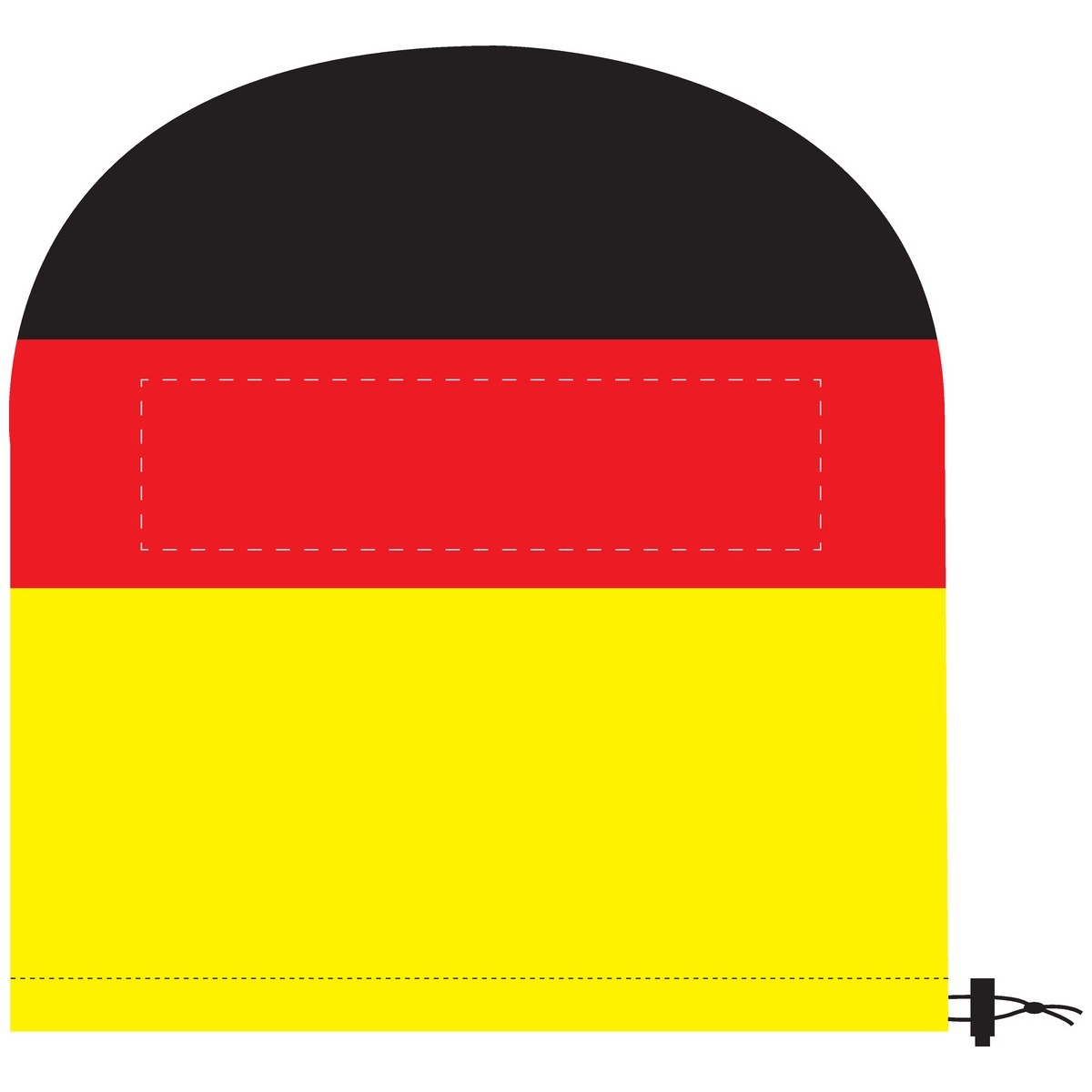 auf rotes Feld (50 x 200 mm)