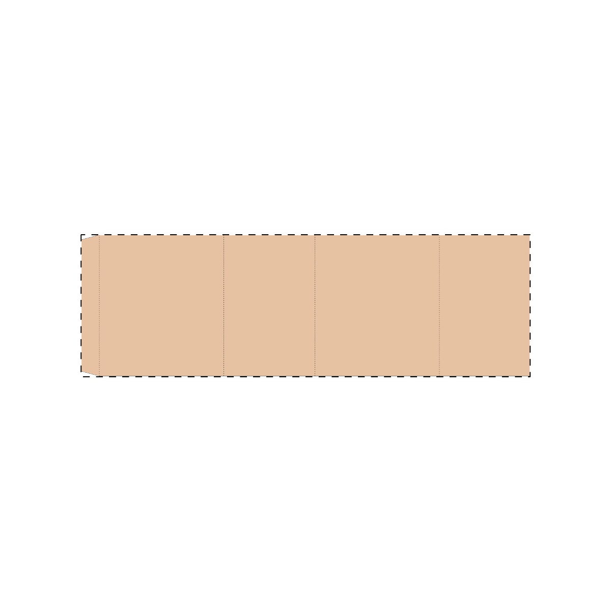 Maßgefertigte Kraft-Papierbanderole (407 x 132 mm)