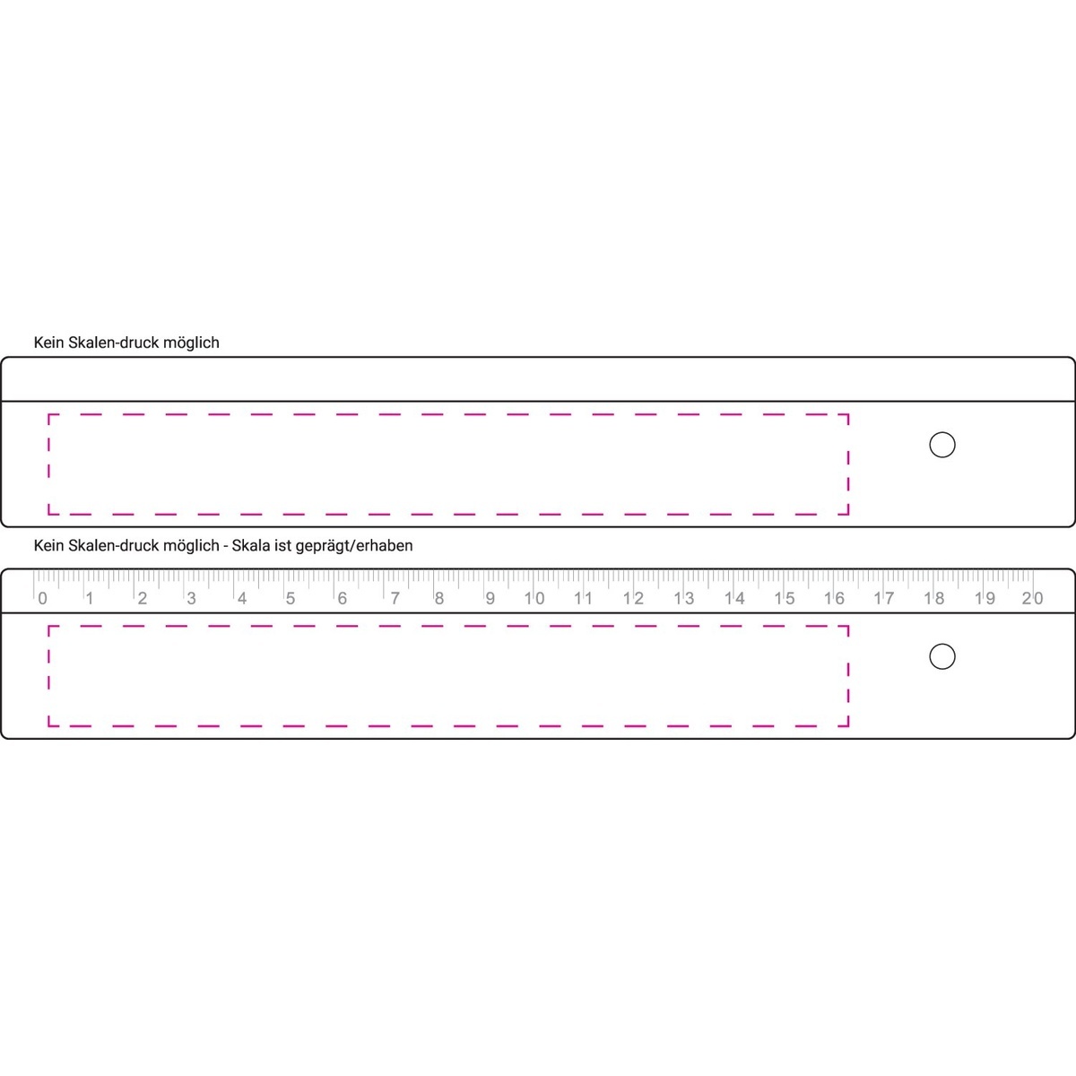 links vom Loch (20 x 160 mm)
