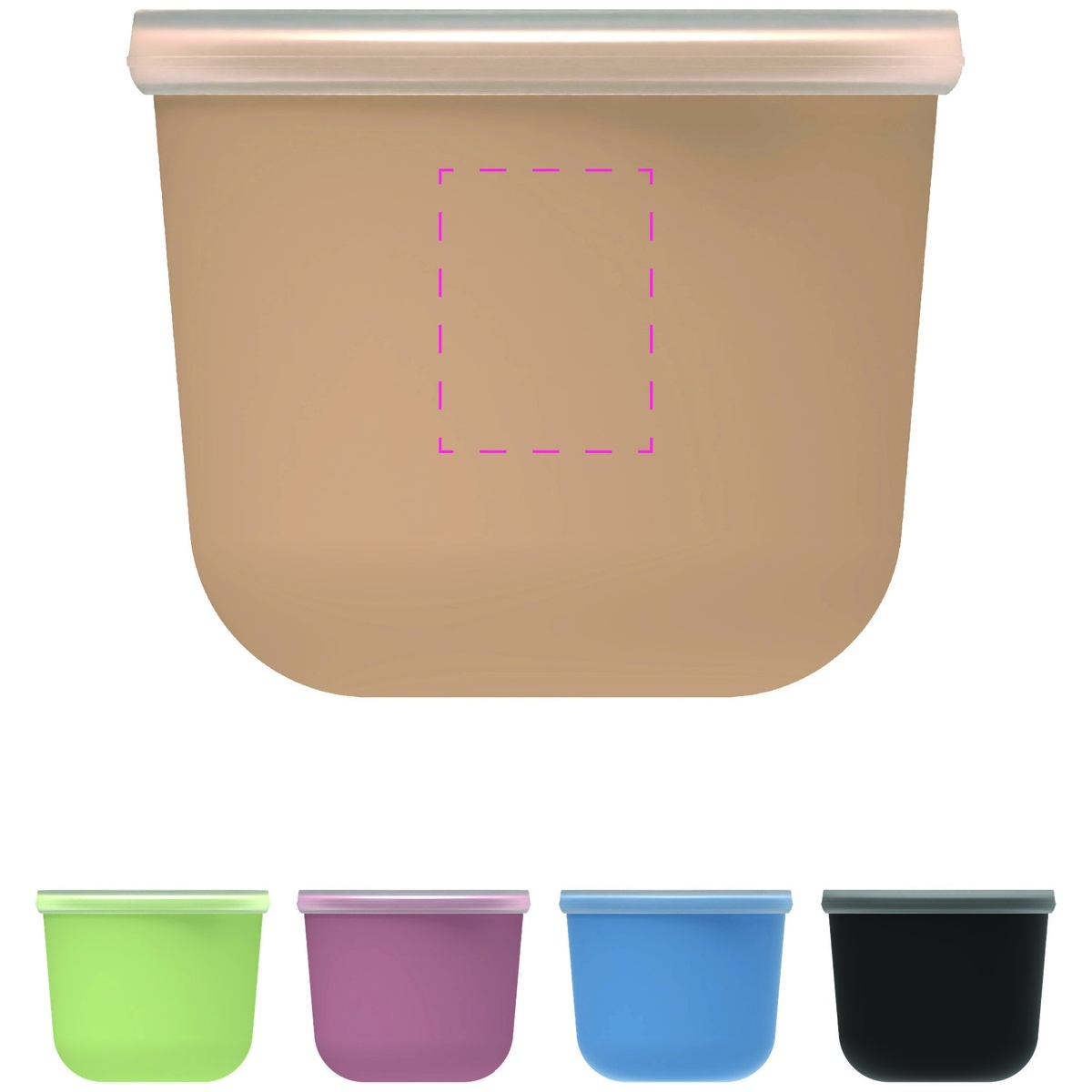 mittig auf Pot (40 x 30 mm)