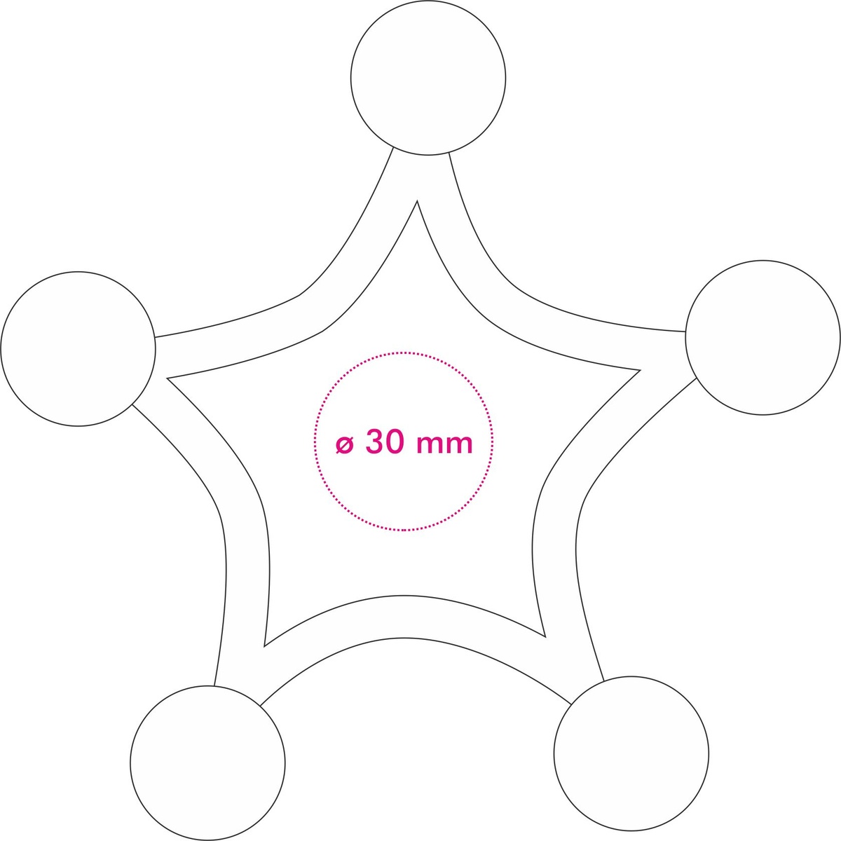 oben (ø 3 cm)