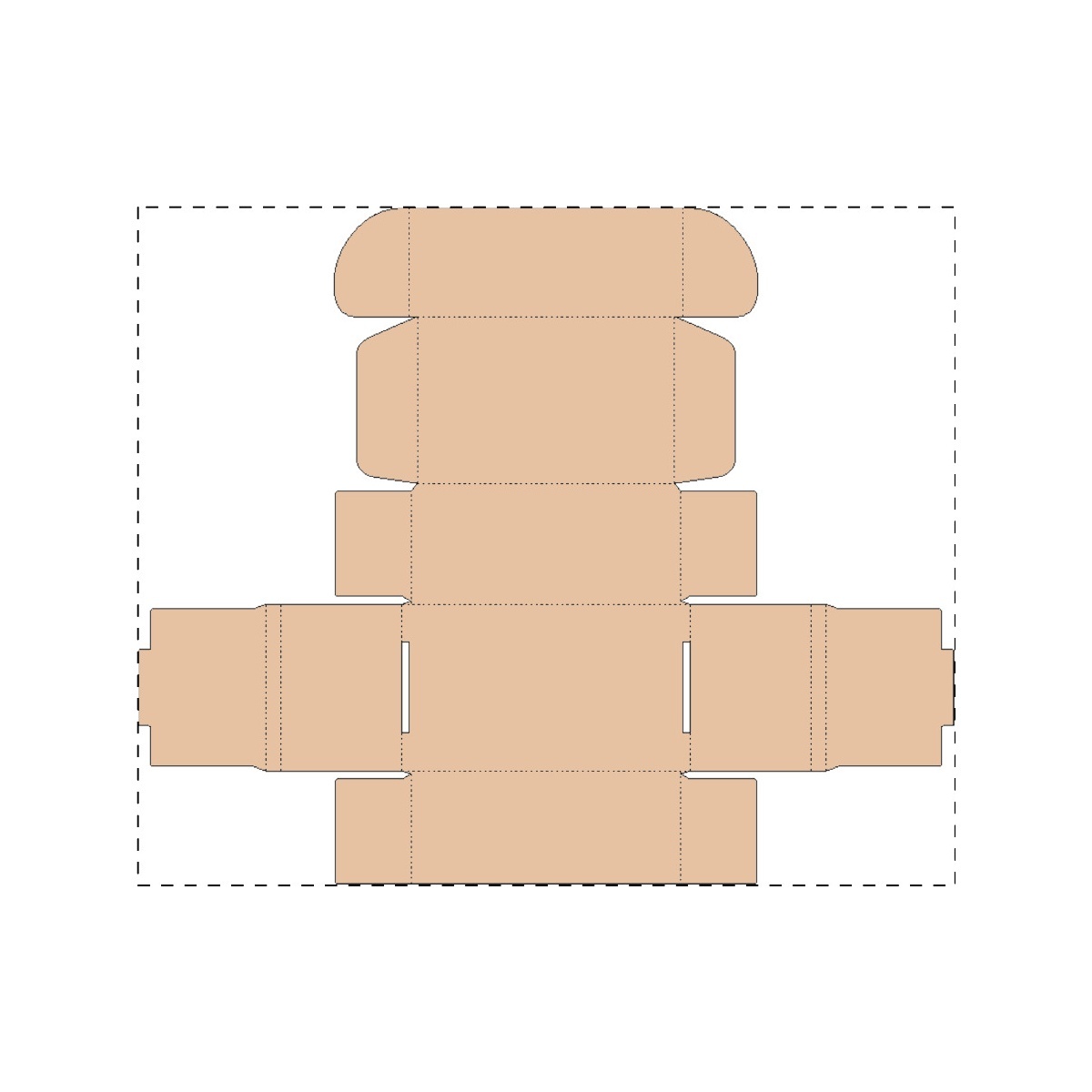 Maßgefertigter Kraft-Wellpappkarton (269 x 223 mm)