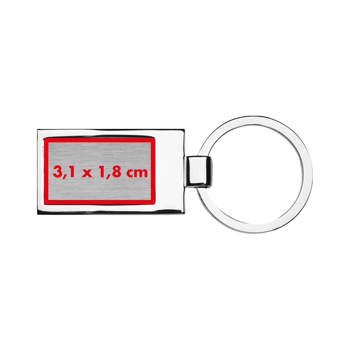Unter dem Schlüsselanhänger (3,1 x 1,8 cm)