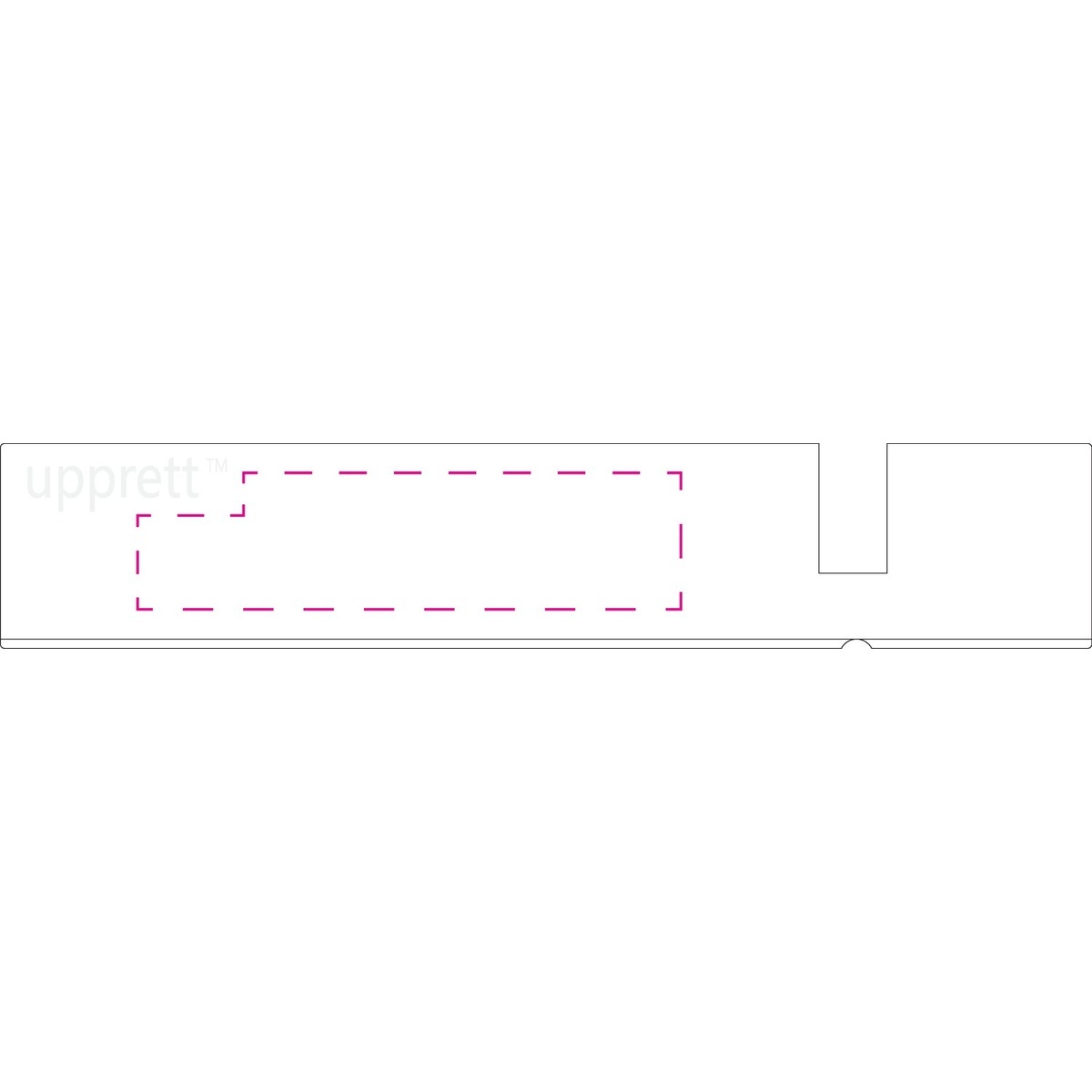 Vorderseite mittig (20 x 80 mm)