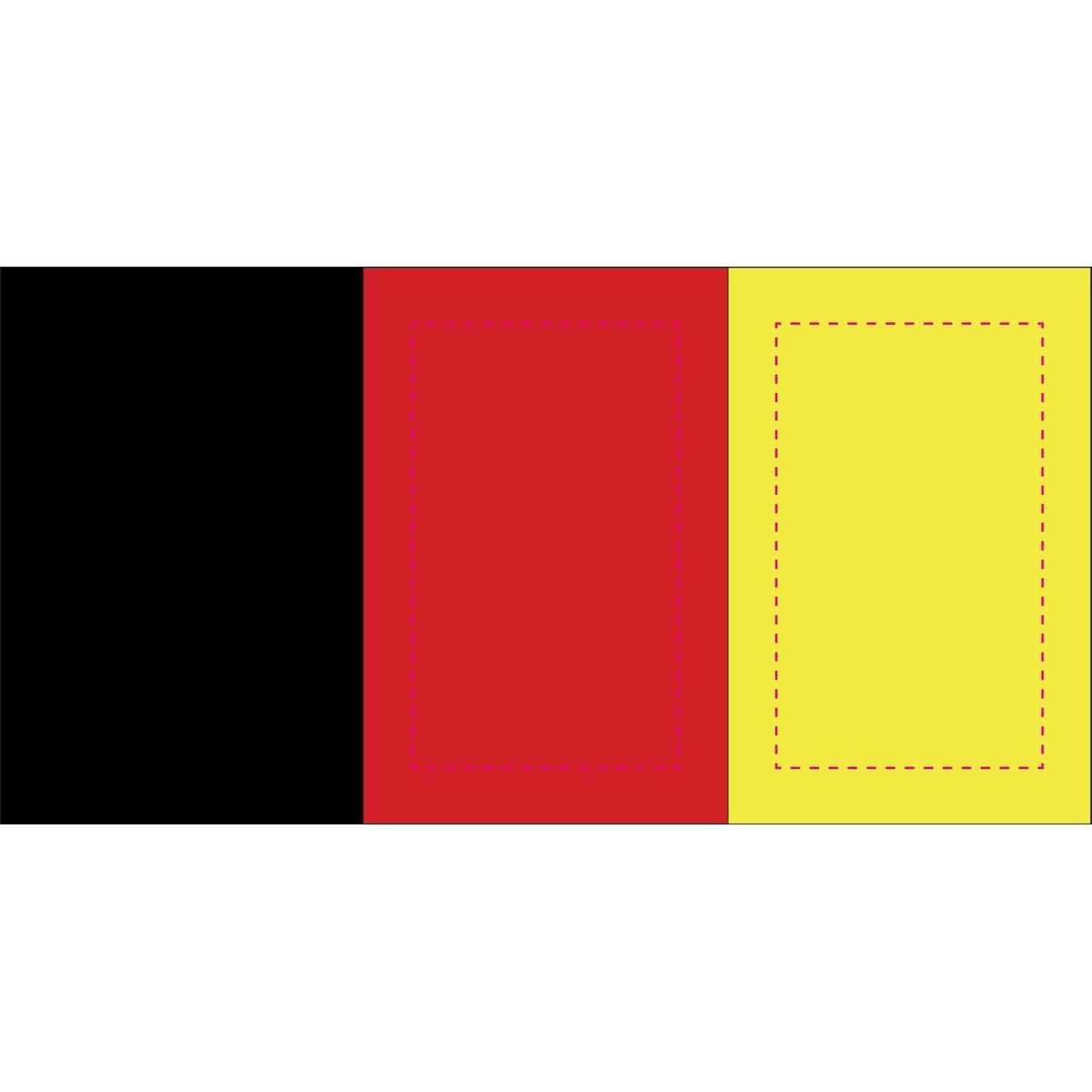 Auf das gelbe oder rote Segment (200 x 120 mm)