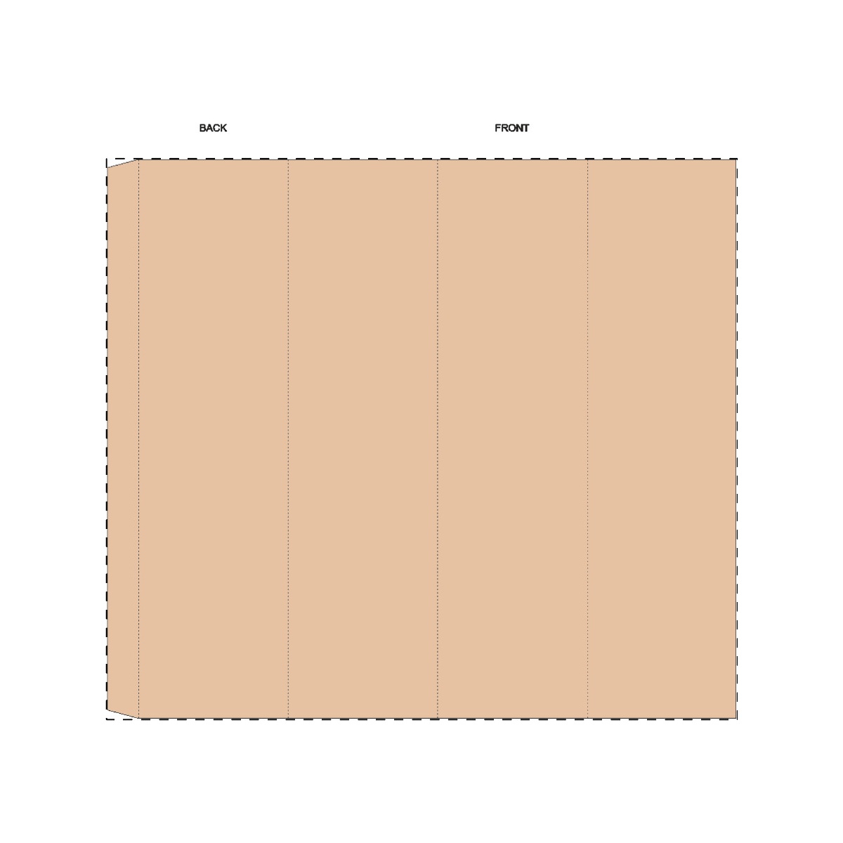 Maßgefertigte Kraft-Papierbanderole (321 x 285 mm)